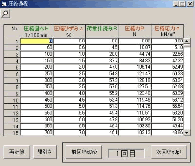 圧縮過程入力画面