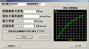 試験中の画面