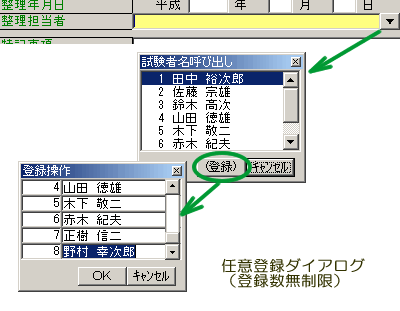 文字列の登録